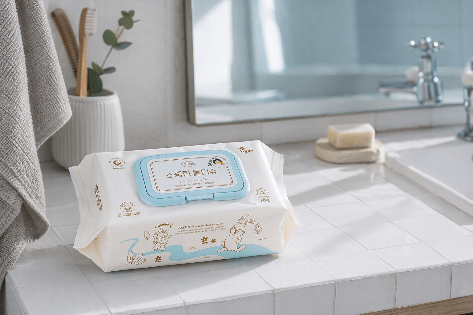 Pack of certified baby wipes