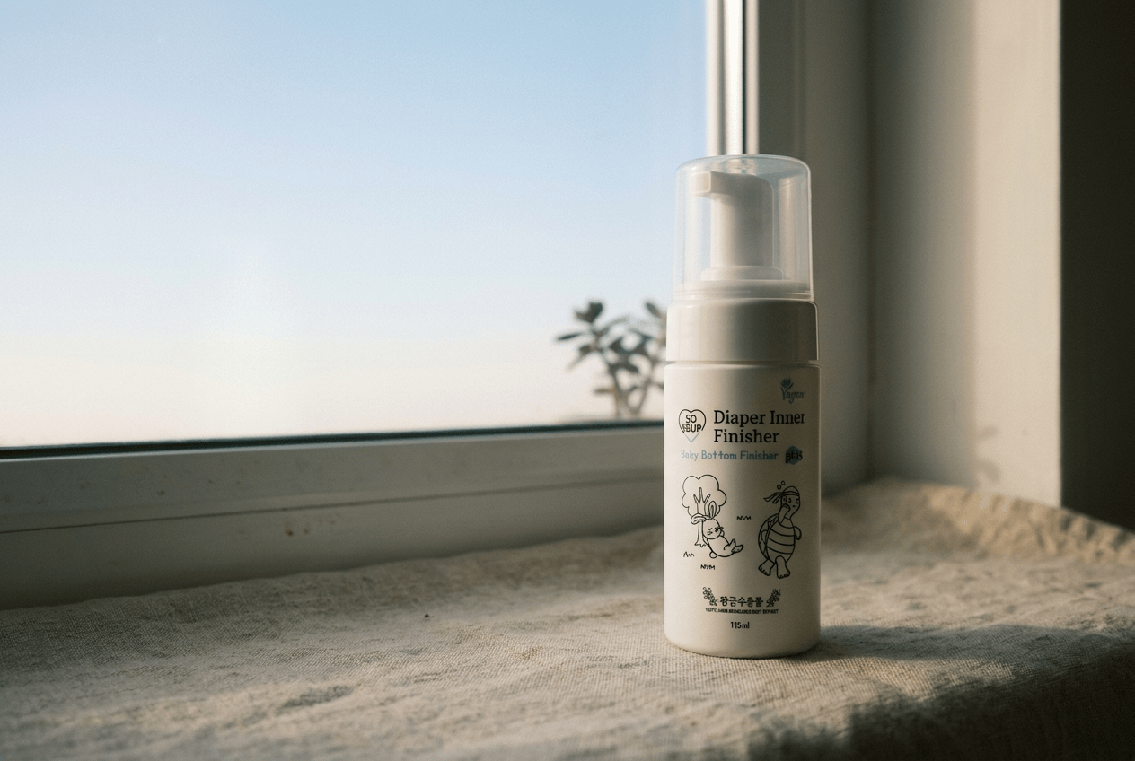 Baby care product for no-wash cleanup